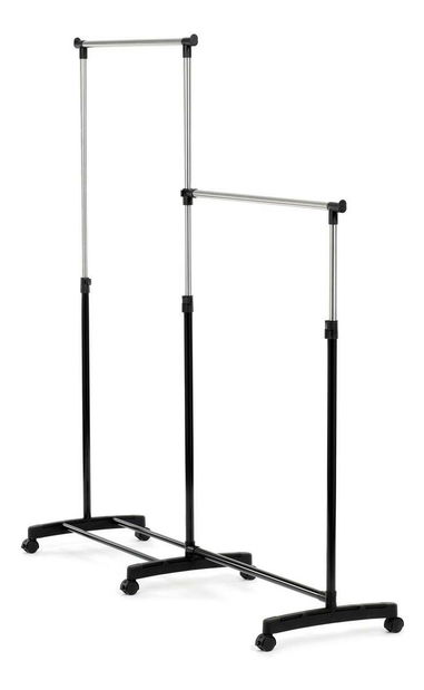 Věšák na kolečkách Galan (černá)