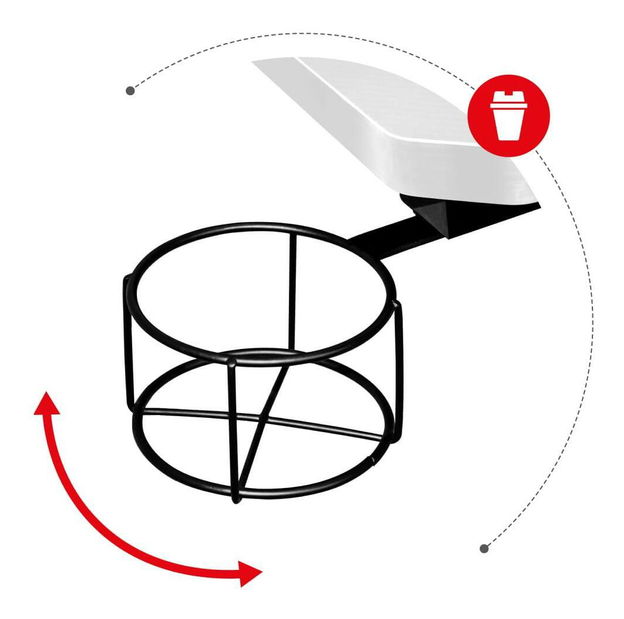 Rohový PC stolek Hyperion 7.0 (černá + bílá)