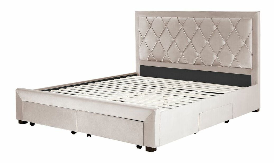 Manželská postel 180 cm Levi (béžová)