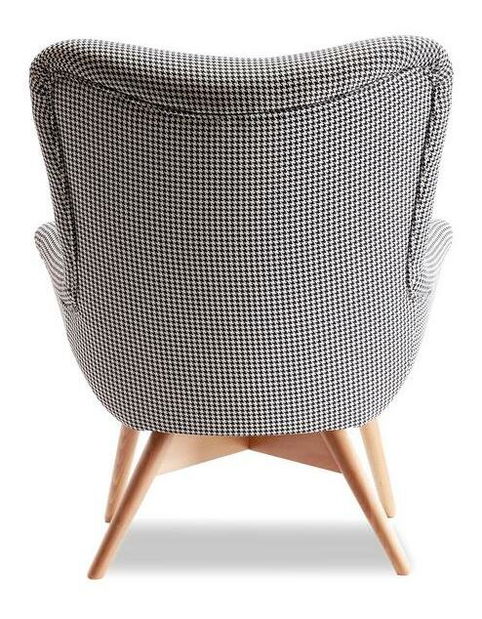 Relaxační křeslo Florentino (černobílá + buk)