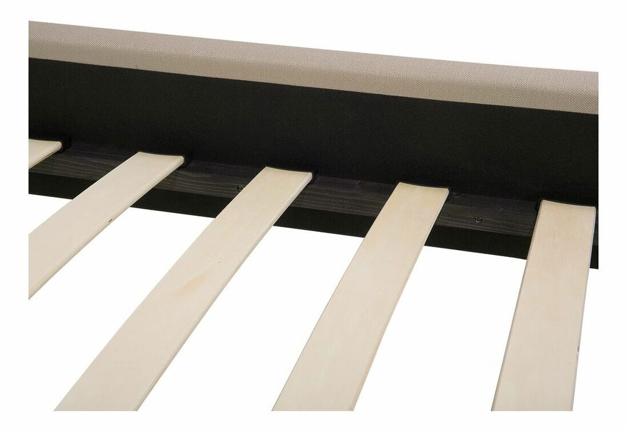 Manželská postel 160 cm COLLETTE (s roštem) (béžová)
