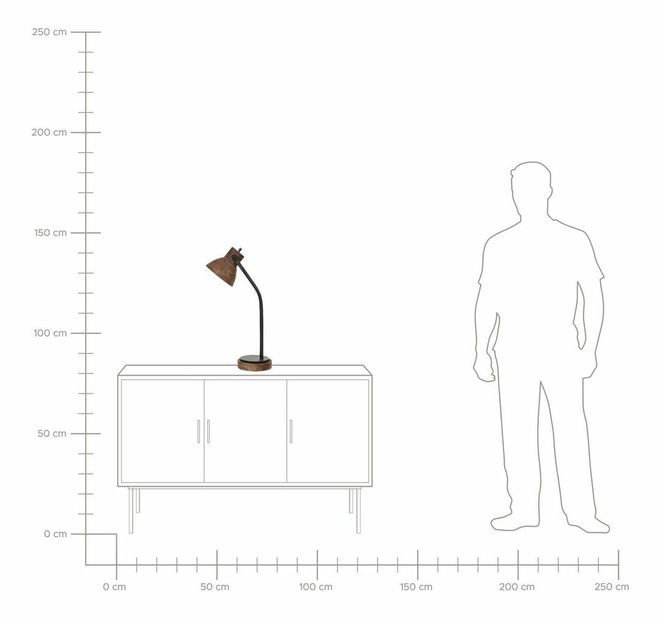 Stolní lampa Kolza (tmavé dřevo)