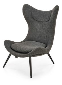 Relaxační křeslo Aletha (antracit + černá)