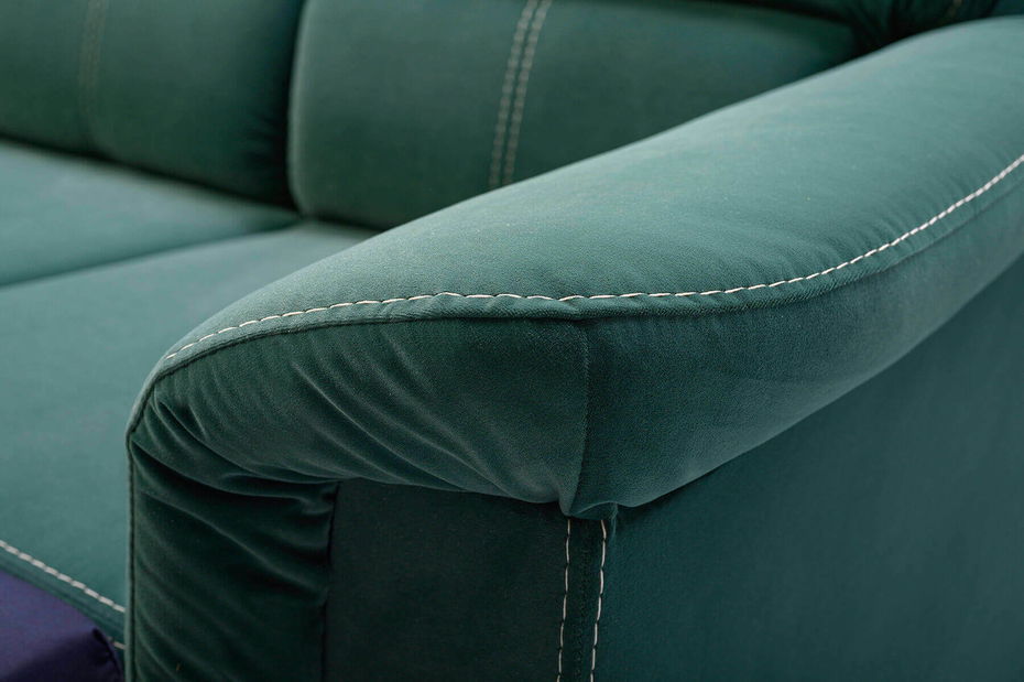 Rohová sedací souprava Dina (zelená) (L)