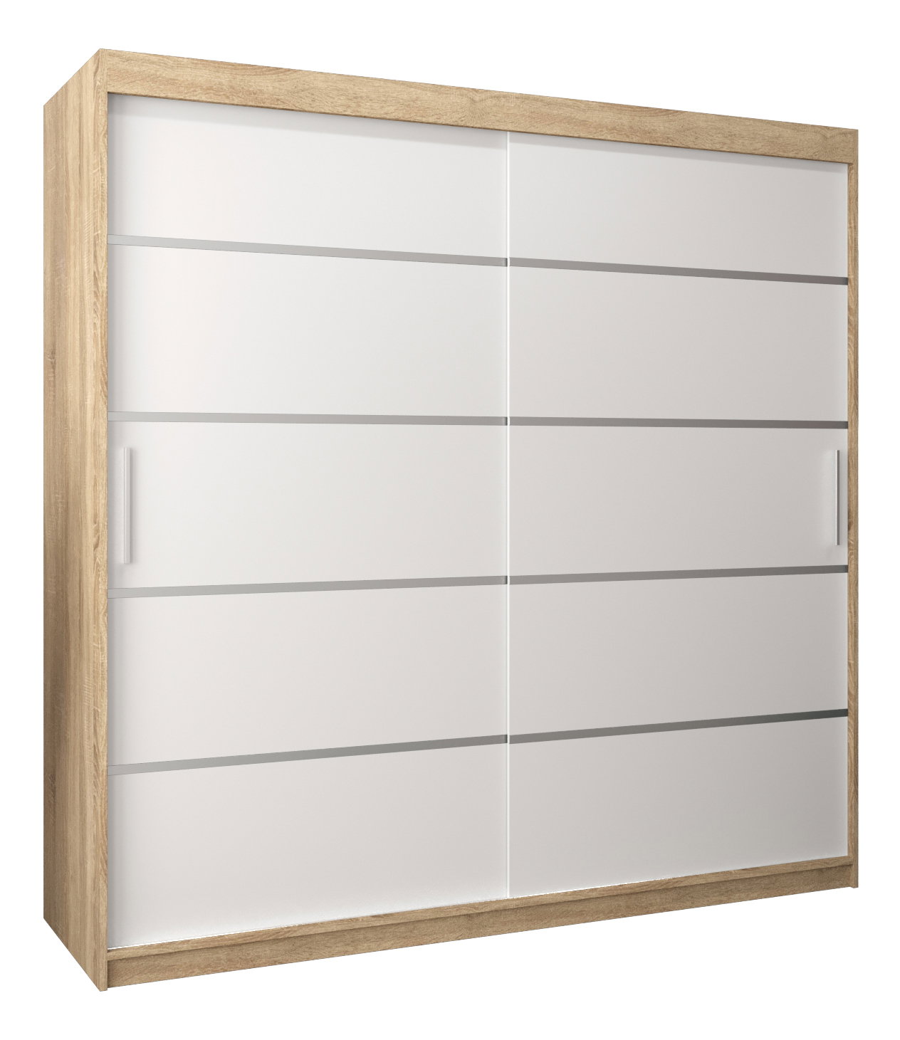 Šatní skříň 250 cm Verika 1 250 (dub sonoma + bílá)
