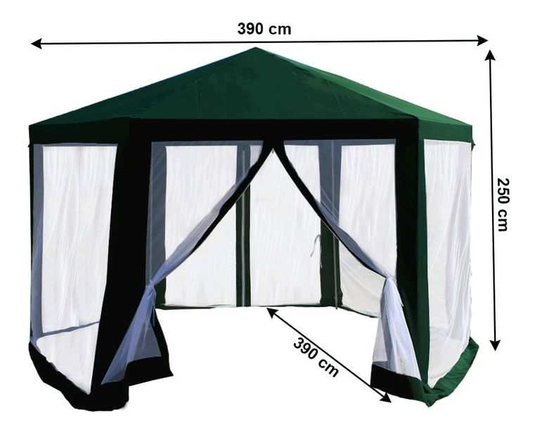 Stanový altán Rhoda (zelená + bílá)