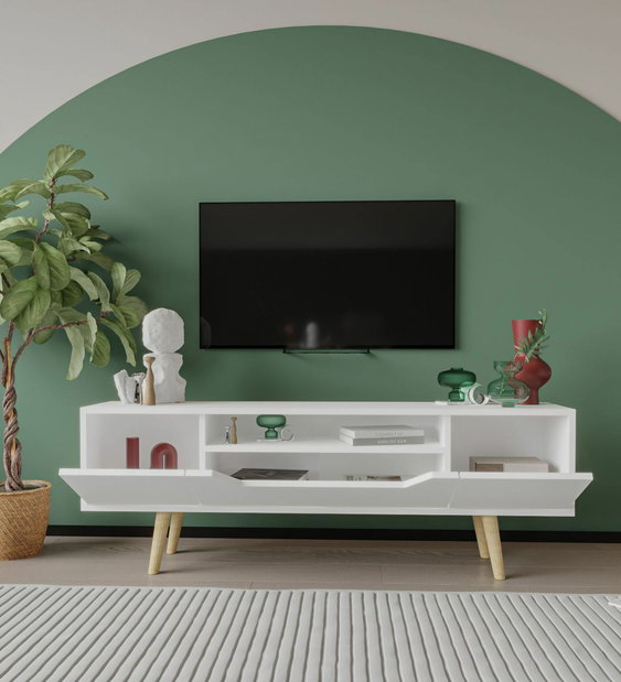 Skříňka Veria (Dub safírový + bílá)