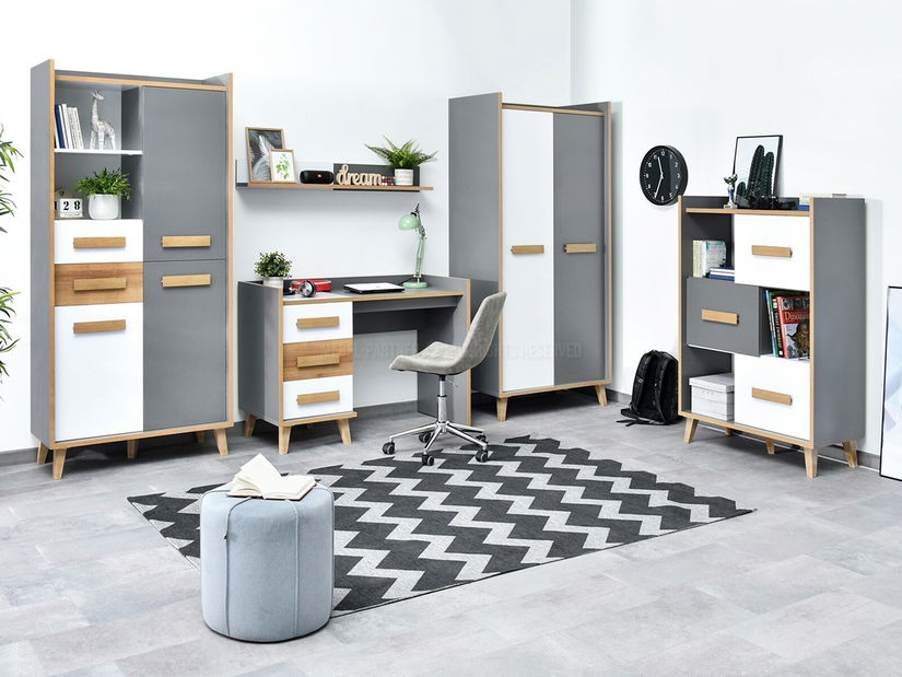 Obývací stěna Semivacias 01 (bílá)