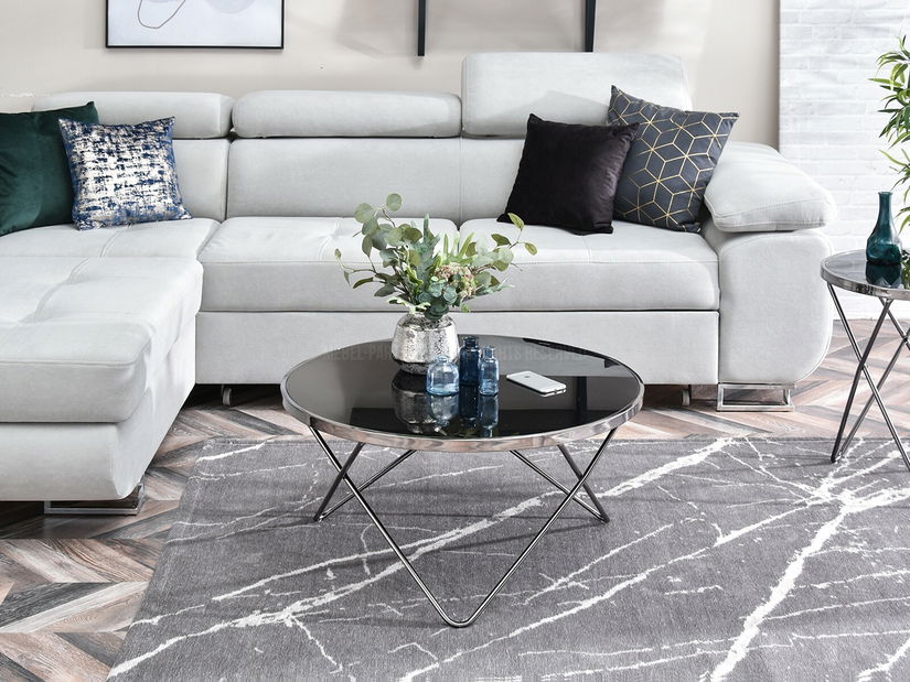 Konferenční stolek Armin Xl (chromová + černá)