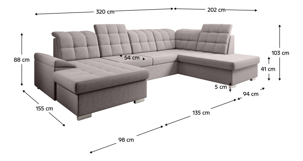Rozkládací sedací souprava Otis (soro 23) (P) 