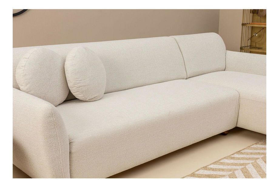 Rohová sedačka Edoletta 1 (P) (bílá)