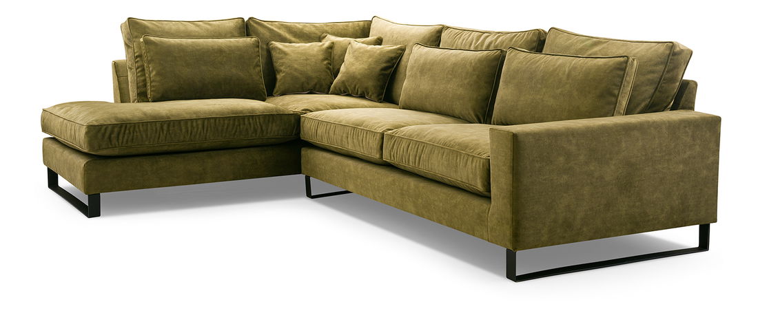 Rohová sedací souprava Callaro (žlutá) (L)