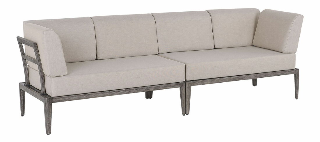 Zahradní sedací souprava RIN (polyratan) (béžová) (pro 6 osob)