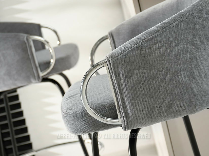 Barová židle Clorax (šedá + černá)