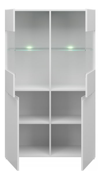 Vitrína Yuko (bílá lesklá)