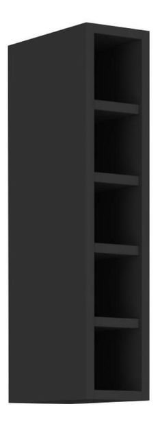 Horní kuchyňský regál Arikona Monzesa Sobera 15 G 72 OTW (černá)