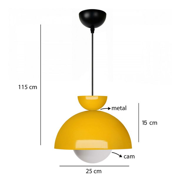 Stropní svítidlo Coccoresso 1 (žlutá)