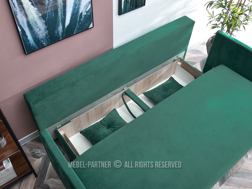 Pohovka dvousedačka Mastil (zelená + černá)