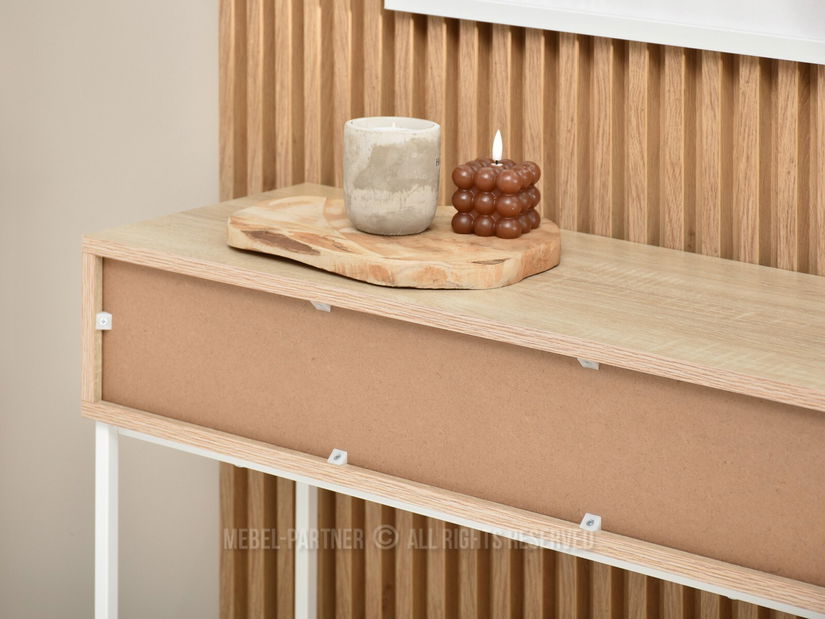 Konzolový stolek Frey (sonoma + bílá)