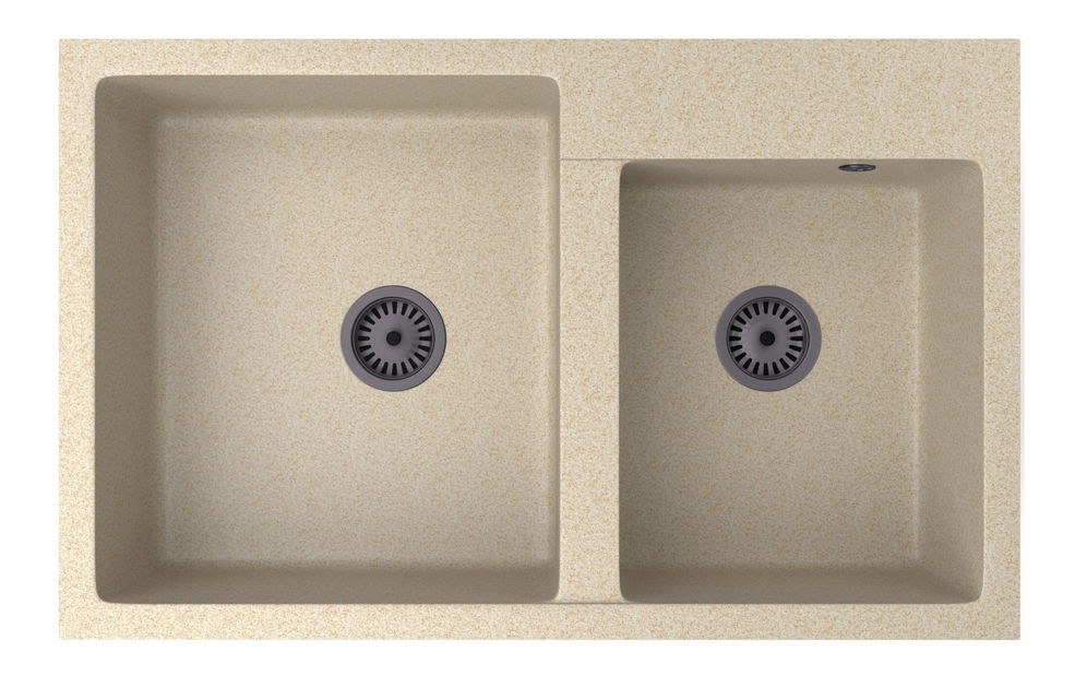 Kuchyňský dřez Hakkon (béžová) (se 3 otvory pro baterii)
