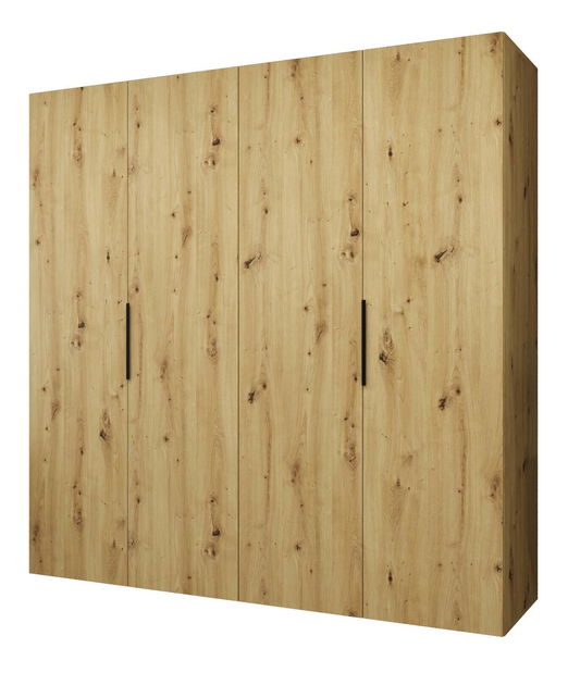Šatní skříň 200 cm Mirabella 1 (dub artisan + černá)