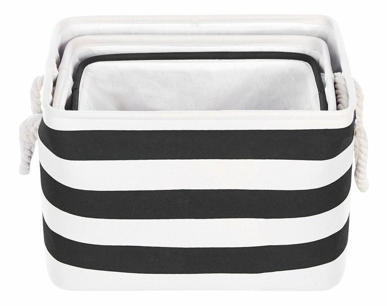 Set 3 ks úložných košů Deanna (černá)