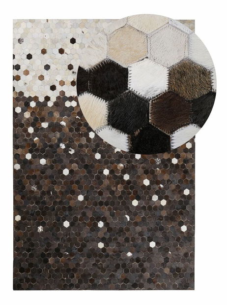 Koberec 160x230 cm EMIO (kůže) (béžová)