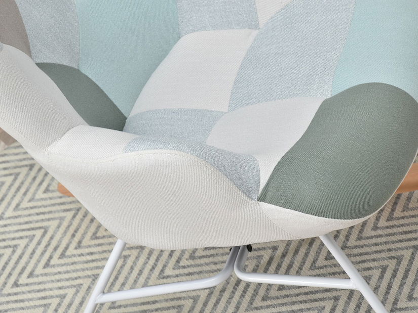 Křeslo Sibyla (patchwork + buk bílý)