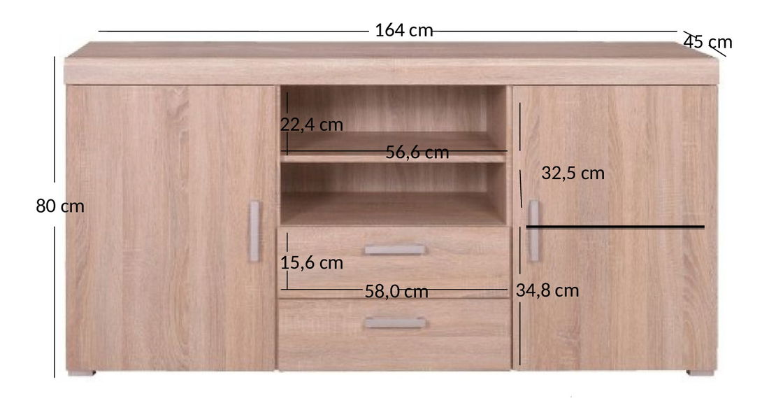 Komoda Dalila (dub sonoma)