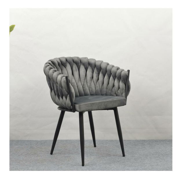 Jídelní židle Blair (tmavě šedá + černá)