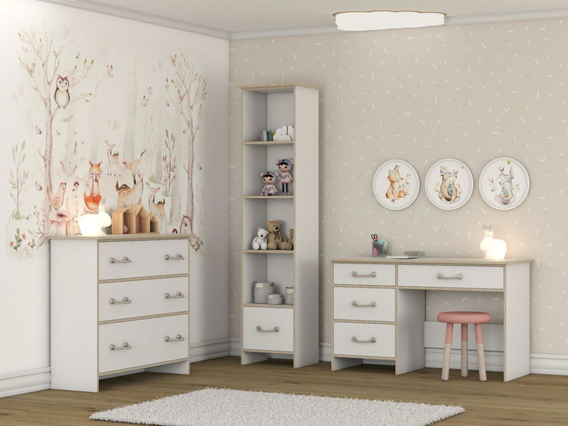 Dětský pokoj Klaudia 1 (bílá + dub sonoma)