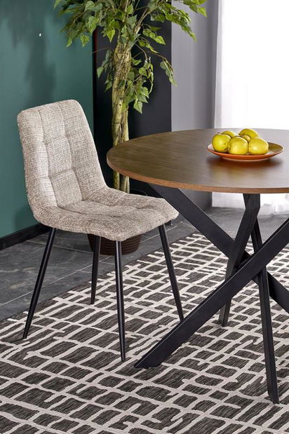 Jídelní stůl Edgaro (ořech + černá) (pro 4 osoby)