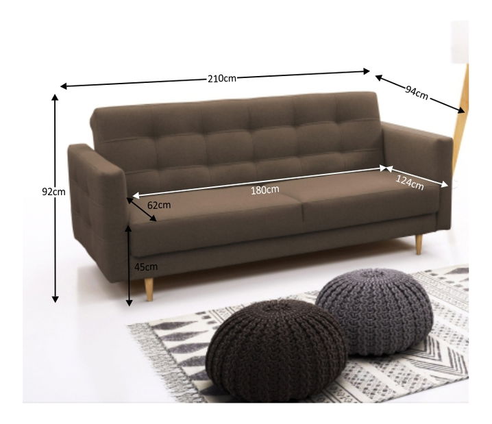 Pohovka Armendia (čokoládová)