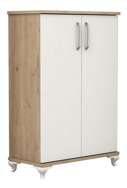 Skříňka na boty Asana (ořech + bílá)