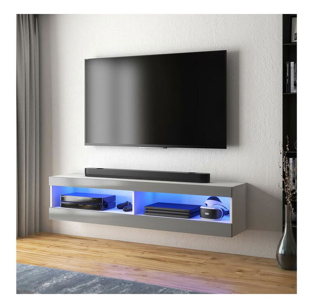 TV skříňka/stolek Violett 100 (s osvětlením) (bílá)