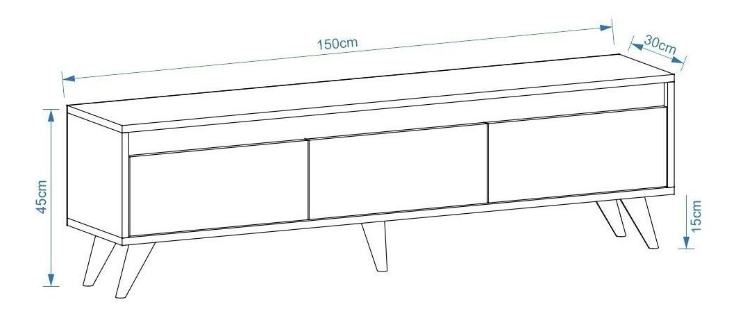 TV stolek/skříňka Vukule (dub safírový)
