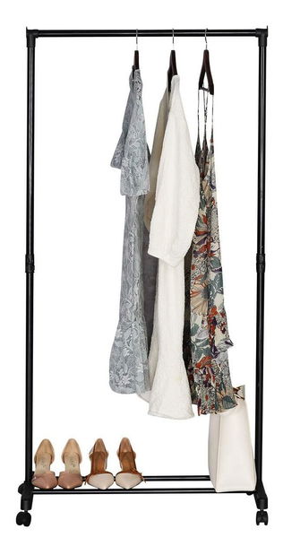 Věšák na kolečkách Guiar (černá)