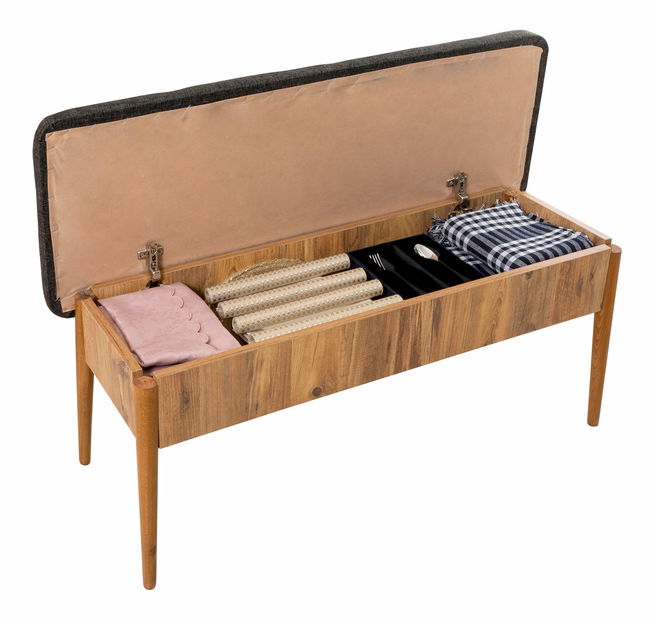 Jídelní set Vlasta 1 (borovice antlantic + antracit) (pro 4 osoby)