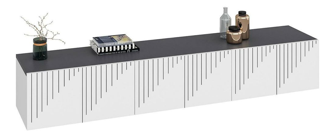 TV stolek/skříňka Kebati 3 (bílá + antracit)