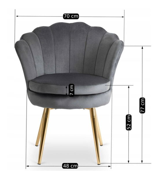 Křeslo Vivieron (šedá)