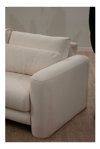 Rohová sedačka Lelysena (L) (béžová + černá)