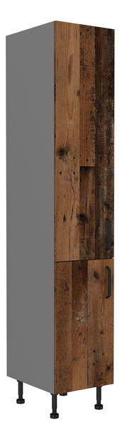 Potravinová kuchyňská skříňka Oldie 40 DK-215 2F (Antracit + Old style)