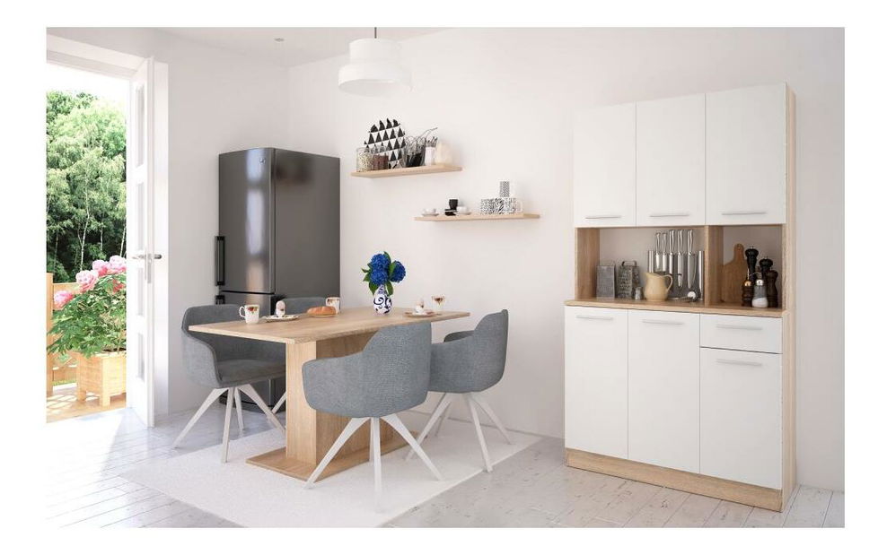 Kuchyňský kout Palermo NEW (dub sonoma + bílá)