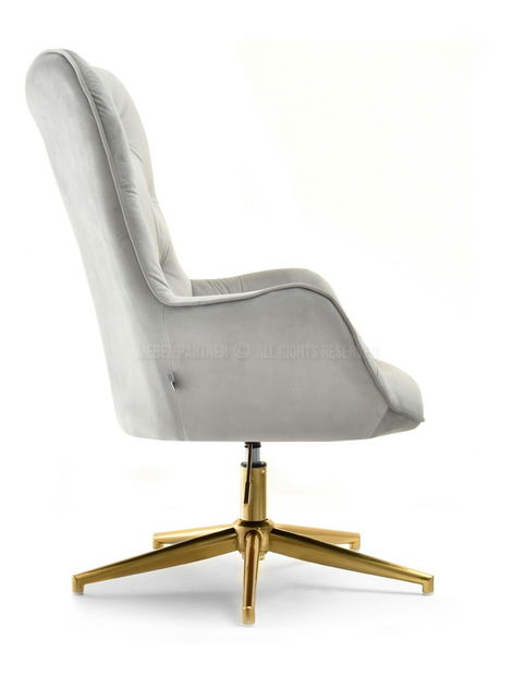 Křeslo Meryl (šedá + zlato)