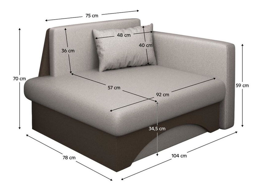 Křeslo Kubosik new (béžovošedá Taupe + hnědá) (P)