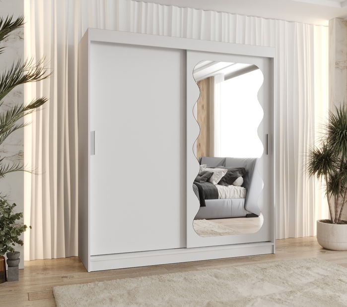 Šatní skříň 180 cm Spock (bílá)