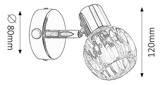 Bodové svítidlo Lauren 6091 (chromová)