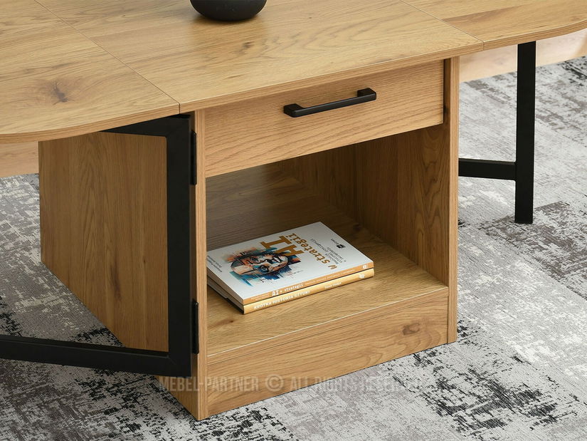 Konferenční stolek Espana (dub černý + černá)