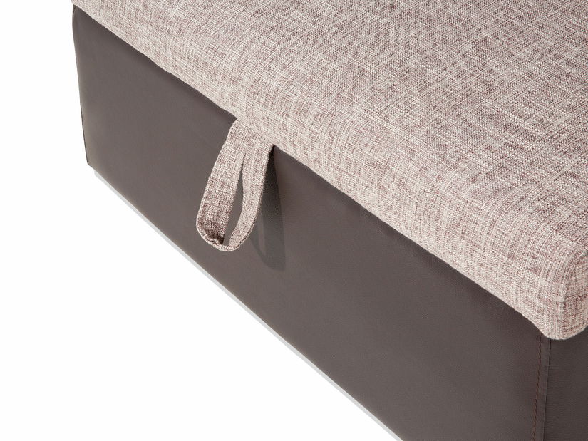 Rohová sedací souprava TAASTRUP (hnědá) (L)