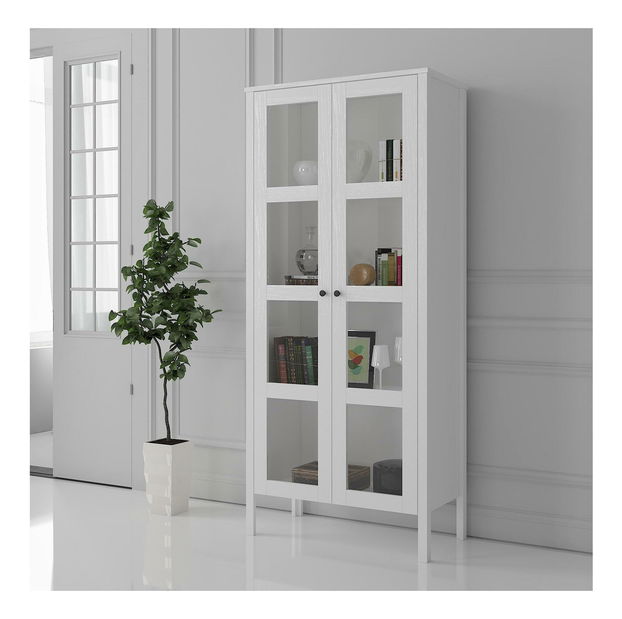 Vitrína Franc 60 (bílé dřevo)